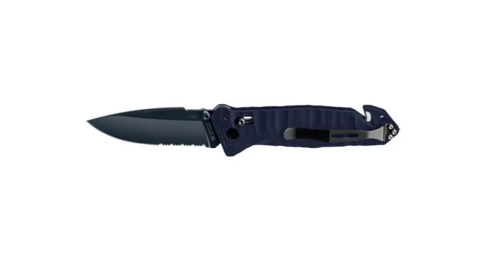 TB Outdoor Zavírací Nůž CAC S200 French Army PA6 Kombinované Ostří Pointed Tip Blue Expresní Doručení