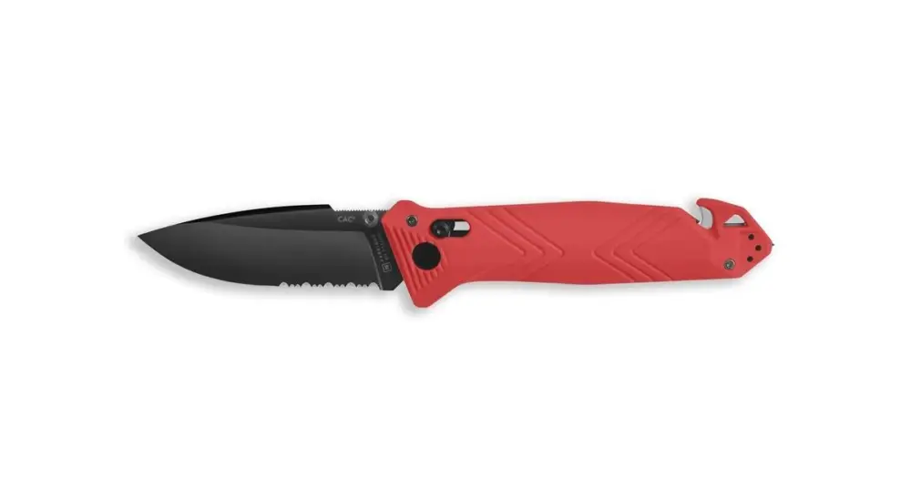 TB Outdoor Nůž CAC Army Knife PA6 FV Red Handle Originální