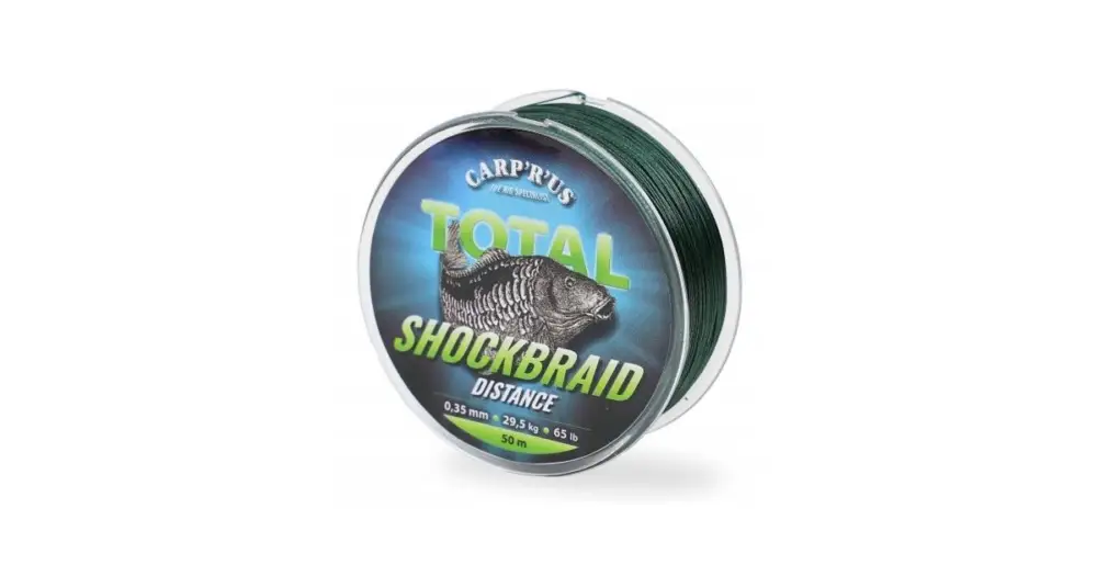 Carp´R´Us Šoková Šňůra Shock Braid Distance 50 m - 0,35 mm 29,5 kg Nejlepší Cena