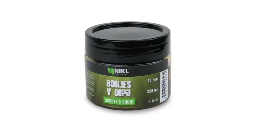 Nikl Boilies V Dipu Scopex & Squid 250 g Akce