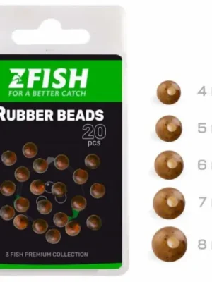 Zfish Gumové Korálky Rubber Beads 20 ks - Průměr 6 mm Omezená Nabídka