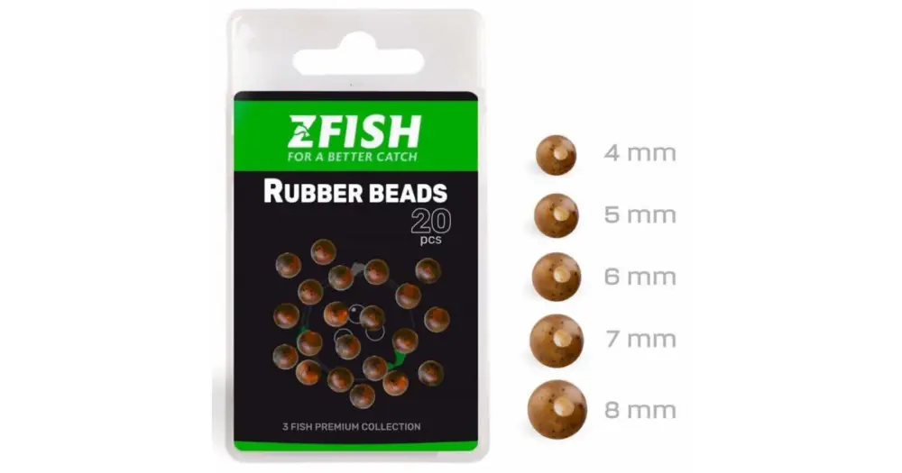 Zfish Gumové Korálky Rubber Beads 20 ks - Průměr 6 mm Omezená Nabídka