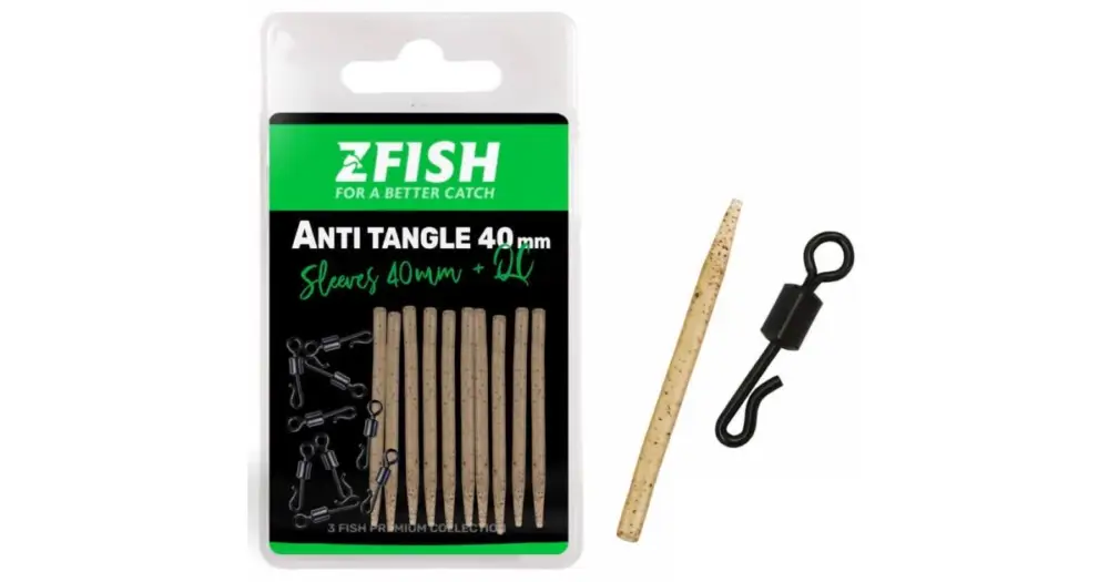 Doprava Zdarma Zfish Sada Převleků Anti Tangle Sleeves + Obratlík QC Vel 8 10 ks