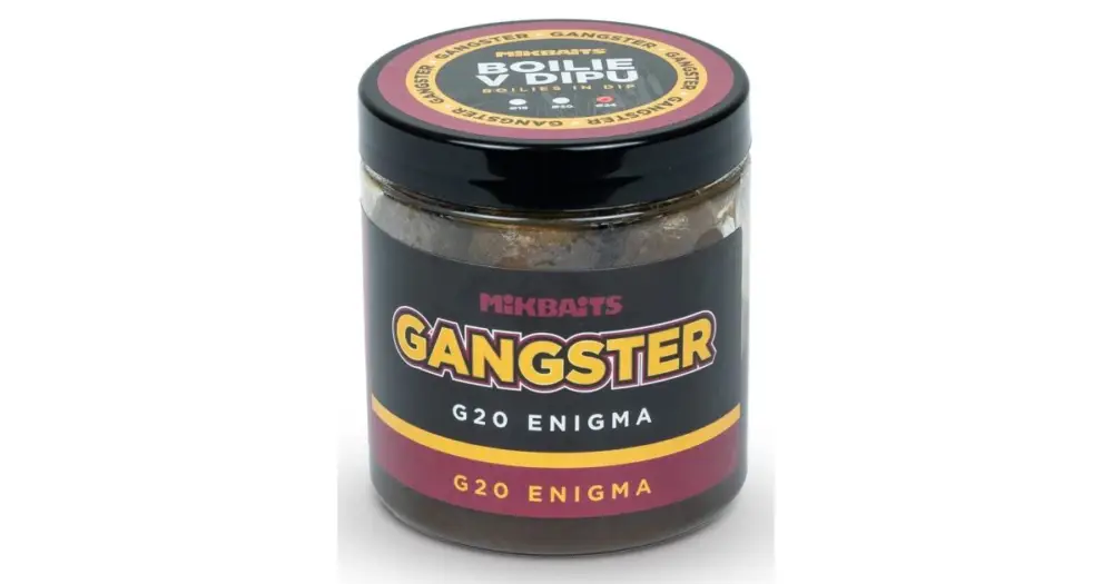 Mikbaits Boilie V Dipu Gangster G20 Enigma 250 ml - 24 mm Výhodná Nabídka