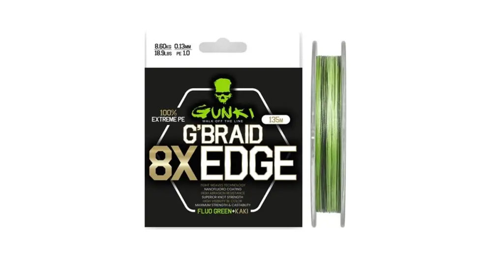 Hit Sezóny Gunki Pletená Šňůra G Braid 8X Edge 135 m