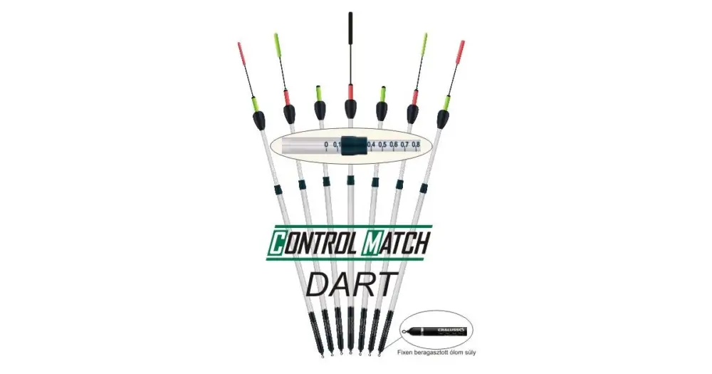 Autentický Cralusso Splávek Control Match With Dart - 6 g