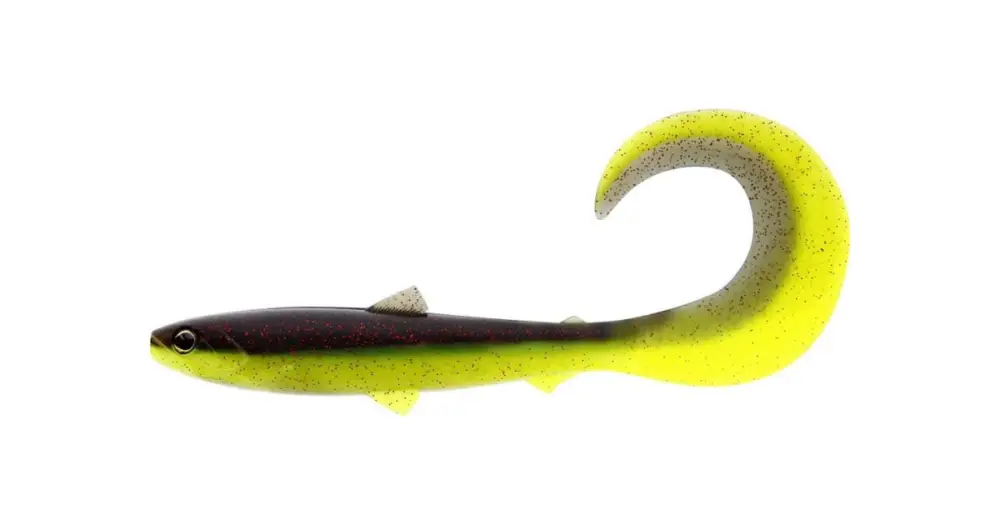 Westin Gumová Nástraha Bullteez Curltail Black Chartreuse - 14 cm 15 g 2 ks Ověřený