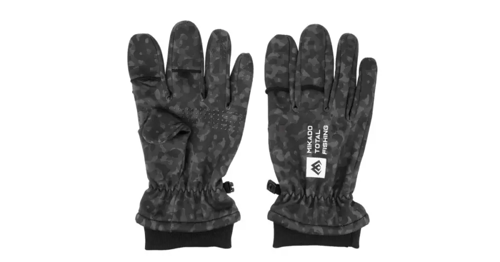 Finální Výprodej Mikado Rukavice Softshell Black Camo - M