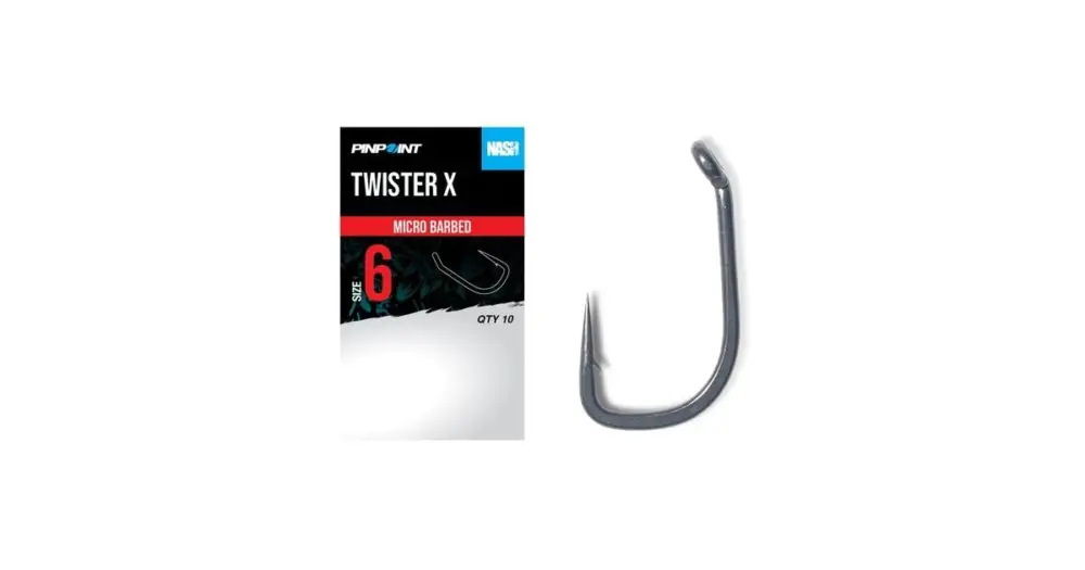 Finální Výprodej Nash Háčky Twister X Micro Barbed 10 ks - Velikost 6