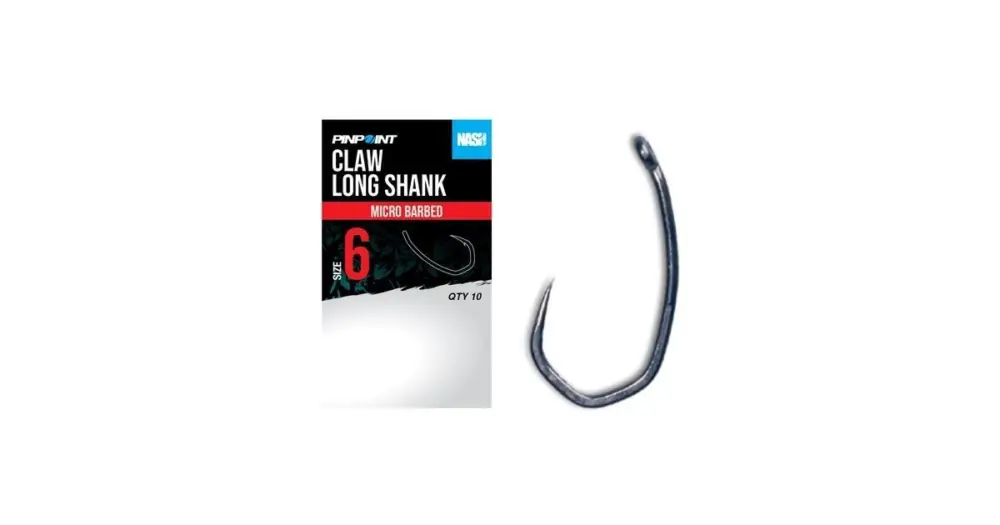 Nash Háčky Claw Long Shank Barbless 10 ks - Velikost 4 Hit Sezóny