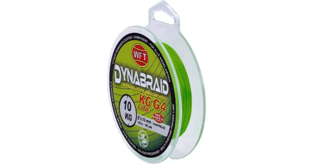 Rychlé Dodání WFT Splétaná Šňůra Round Dynamix G4 Chartreuse 150 m - 0,20 mm 20 kg