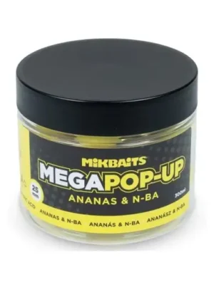 Akční Cena Mikbaits Mega Plovoucí Fluo Boilie Ananas N-BA 300 ml 25 mm