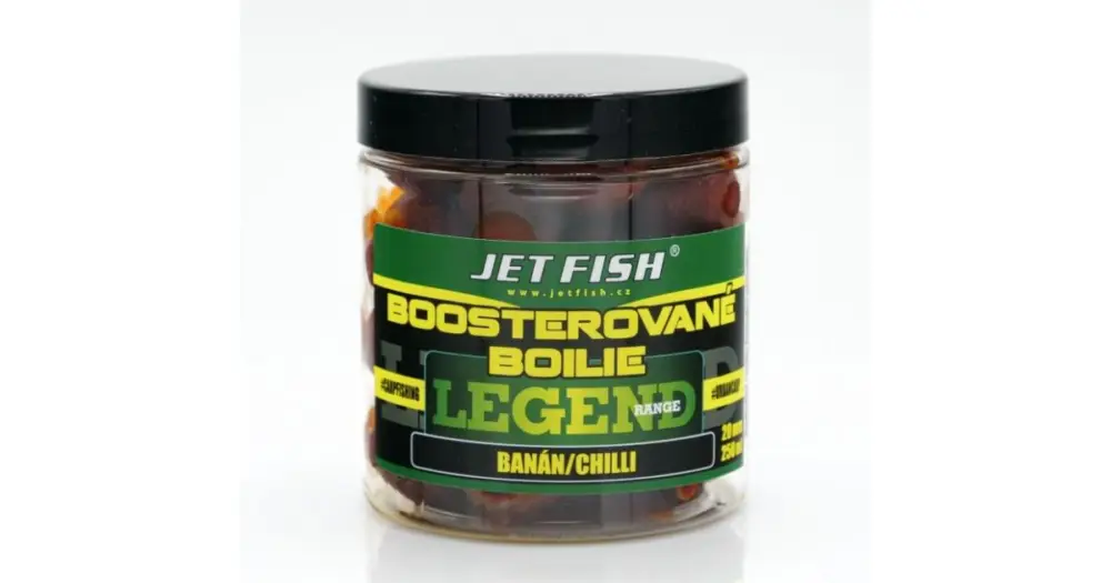 Jet Fish Boosterované Boilie Legend Range Banán Chilli 250 ml - 24 mm Aktuální