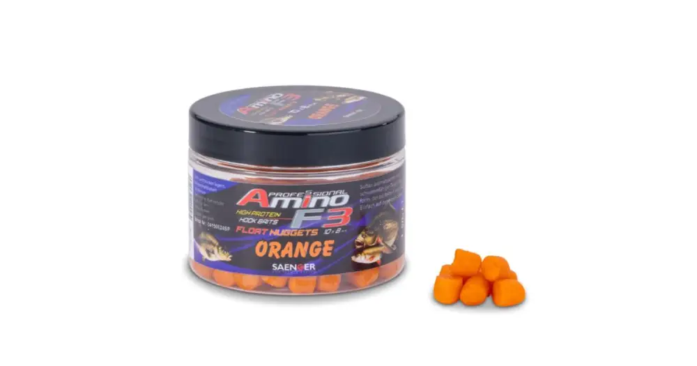 Saenger Plovoucí Nugetky Amino F-3 Mini 8x6 mm 50 g - Pomeranč Oblíbený
