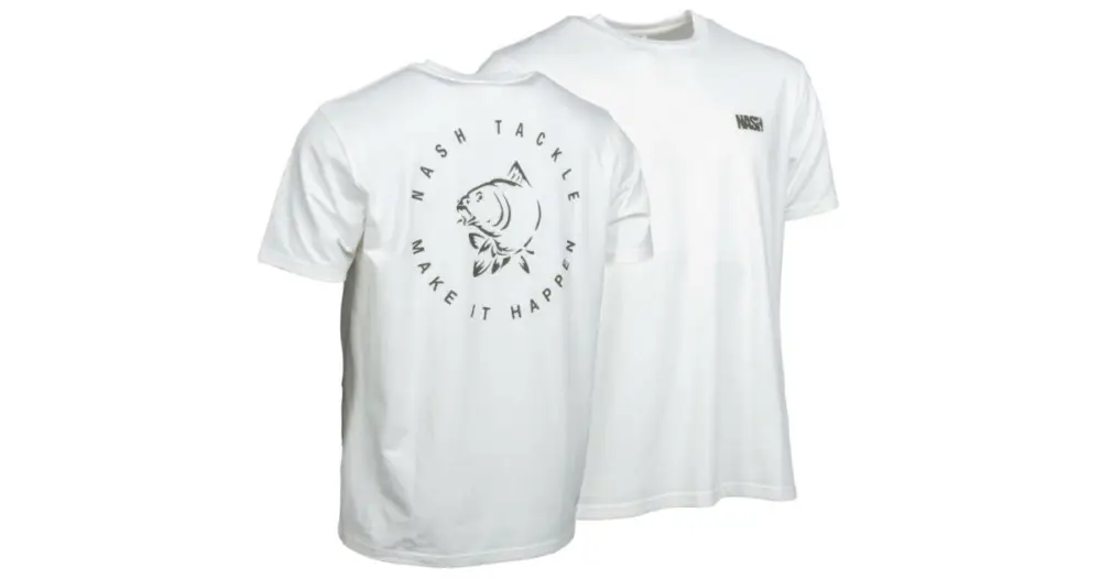 Rychlé Dodání Nash Tričko Make It Happen Carp Logo T-Shirt Ecru - XL
