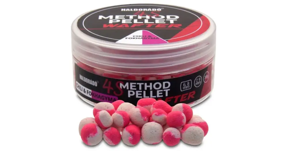 Nejprodávanější Haldorádó Pelety 4S Method Pellet Wafters 30 g 6+8 mm/7+9 mm - Chilli Česnek