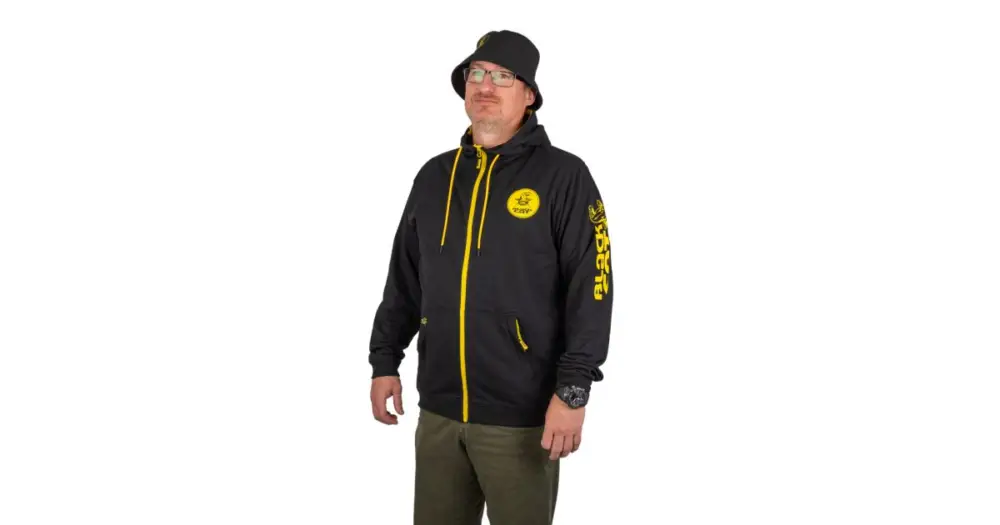 Black Cat Mikina Black Zipped Hoody - S Horká Nabídka
