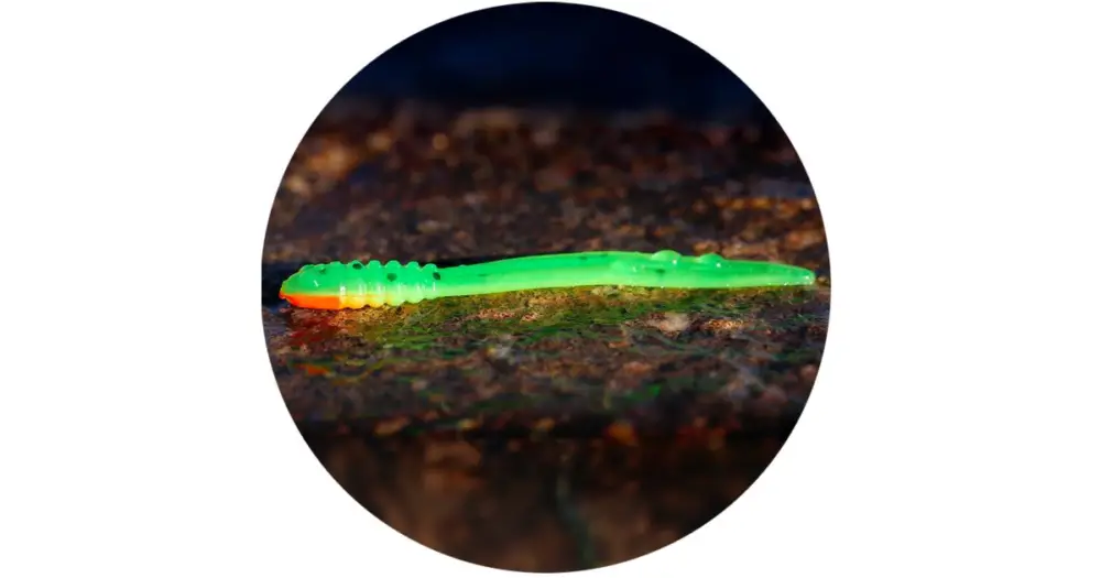 Sezónní Sleva RedBass Gumová Nástraha Micro Tail Fluo Green RH UV COLOR