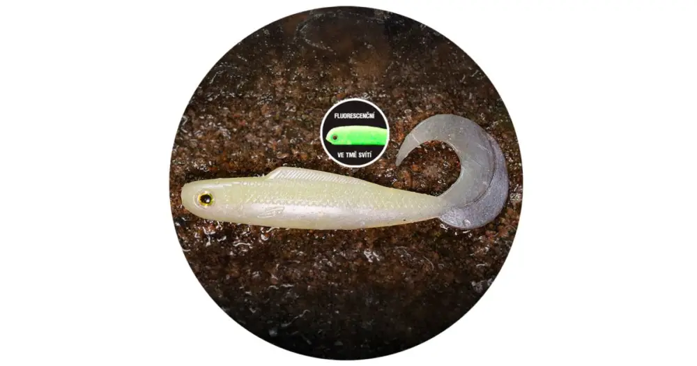RedBass Gumová Nástraha Twister Kixter Lemon UV Glow - L 100 mm Nová Kolekce