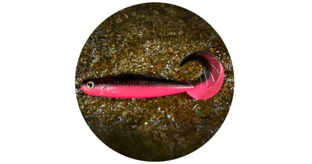 RedBass Gumová Nástraha Twister Kixter Black/Signal Pink UV COLOR - L 100 mm Omezená Nabídka