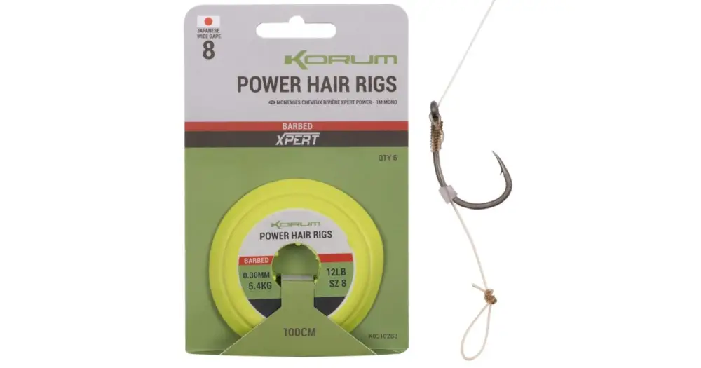 Korum Návazec Power Hair Rigs 1 m 6 ks - 0,30 mm Velikost Háčku 8 Nejlepší Volba