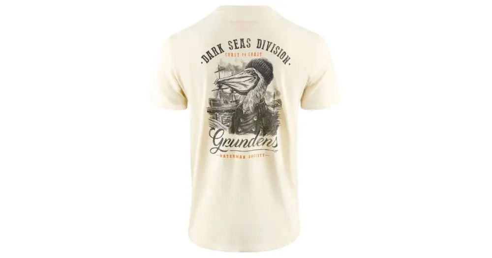 Grundéns Tričko Dark Seas X Grundens Portsmith SS T-Shirt Natural - XXXL Hit Sezóny