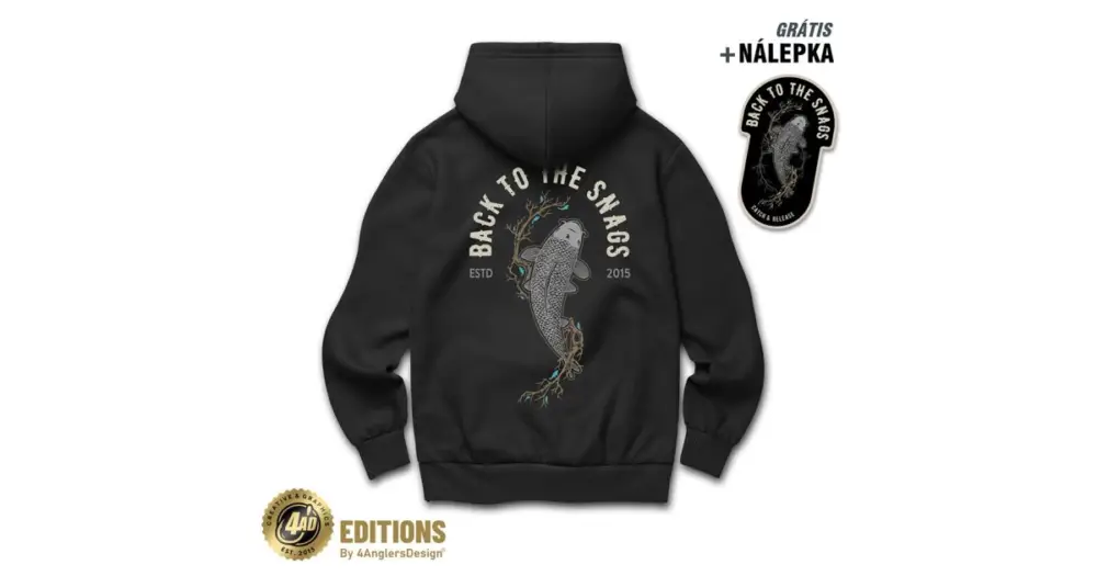 Nová Kolekce 4ANGLERSDESIGN Mikina Back To The Snags