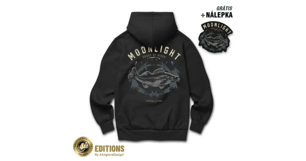 Nakupujte Hned 4ANGLERSDESIGN Mikina Moonlight Ghost Of River - XL