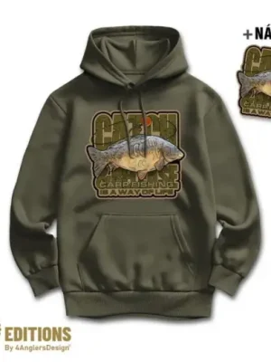 4ANGLERSDESIGN Mikina Catch and Release Is A Way Of Life Nová Kolekce