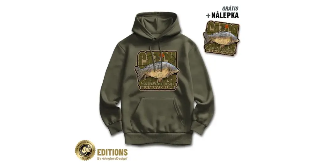 4ANGLERSDESIGN Mikina Catch and Release Is A Way Of Life Nová Kolekce