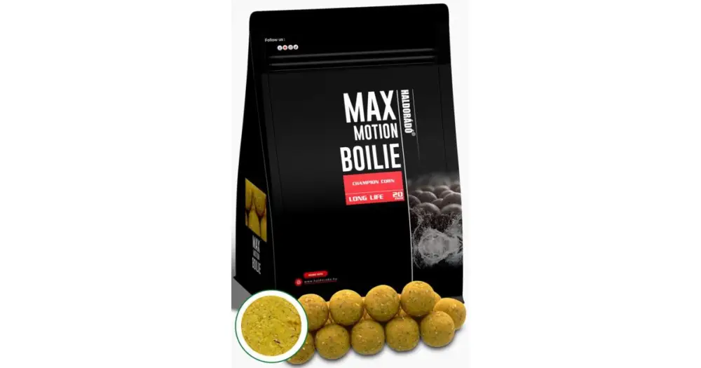 Haldorádó Boilies Max Motion Long Life Champion Corn - 800 g 20 mm Výhodná Nabídka