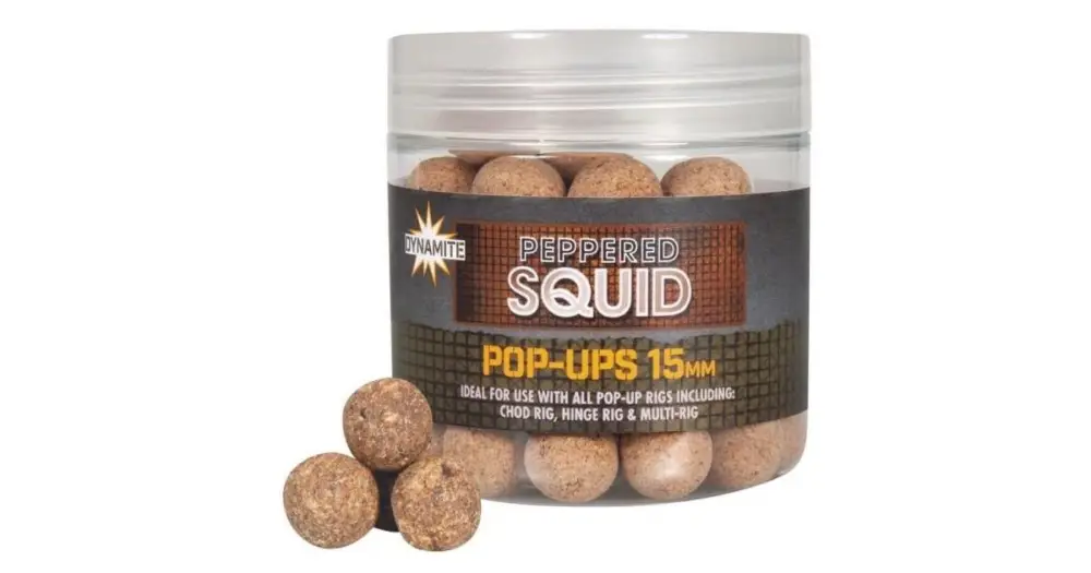 Objednat Nyní Dynamite Baits Pop-Ups Peppered Squid 15 mm