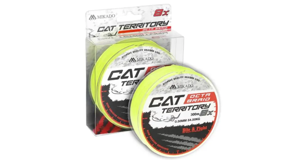 Mikado Pletená Šňůra Cat Territory Octa Braid Fluo 300 m - 0,60 mm 61,8 kg Omezená Nabídka