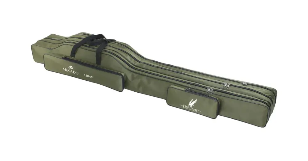Vysoce Kvalitní Mikado Obal Na Pruty 3 Komorový Zelený - 150 cm