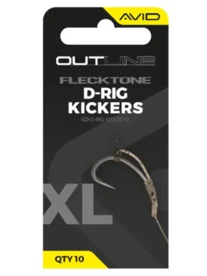 Akční Nabídka Avid Carp Rovnátka Outline FleckTone D-Rig Kicker - XL