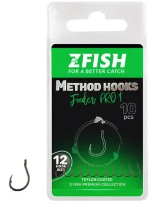 Zfish Háčky Method Feeder Pro 1 10 ks - Velikost 10 Horká Nabídka