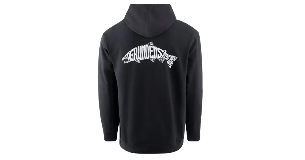 Grundéns Mikina Eat Your Words DWR HD Hoodie Black Salmon Graphic - XXXL Nejlepší Volba