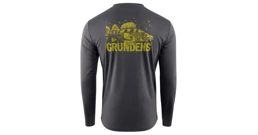 Originální Grundéns Triko King Of The Lakes LS Tech Tee Anchor - L