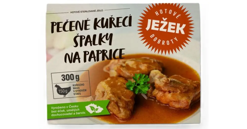 Rychlé Dodání Ježkovy Krabičky Pečené Kuřecí Špalky Na Paprice 300 g