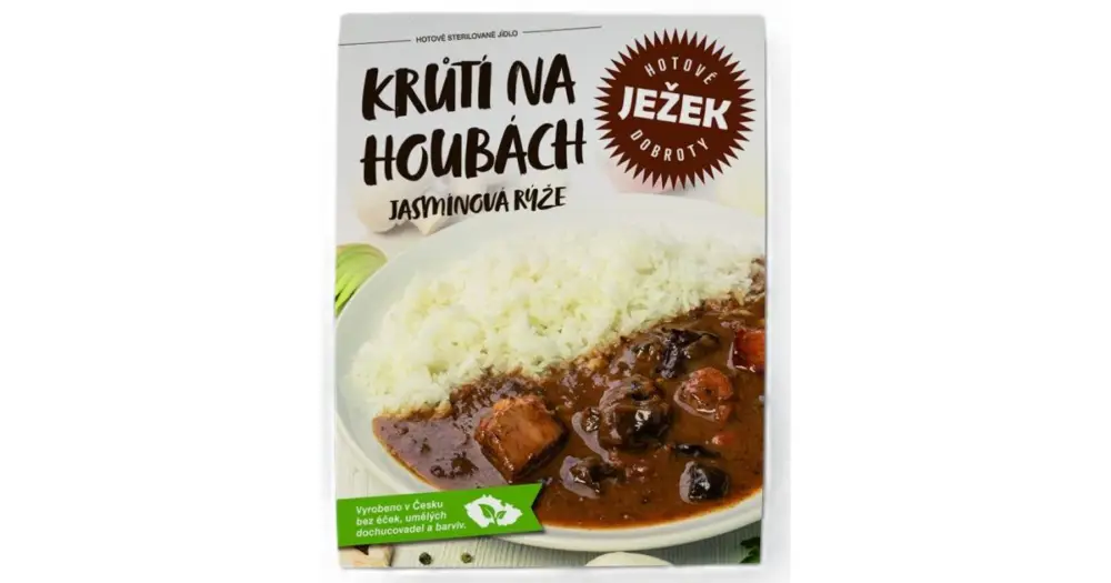 Výhodná Nabídka Ježkovy Krabičky Krůtí Maso Na Houbách a Jasmínová Rýže 450 g