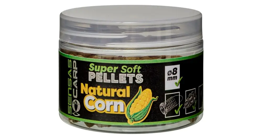 Sensas Pelety Super Soft Natural Corn 60 g - 6 mm Top Prodej