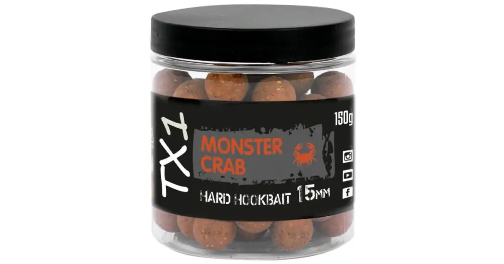 Nejlepší Cena Shimano Tvrzené Boilies TX1 Hard Hookbait Monster Crab 150 g - 15 mm