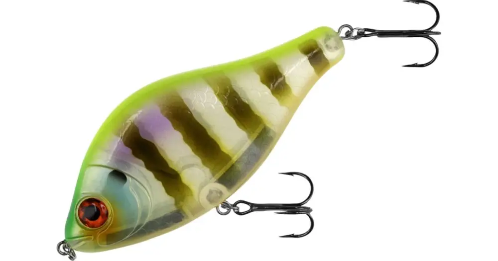 Omezená Nabídka Mikado Wobler MFT Jerk Suspending Chartreuse Bluegill - 10 cm 42 g