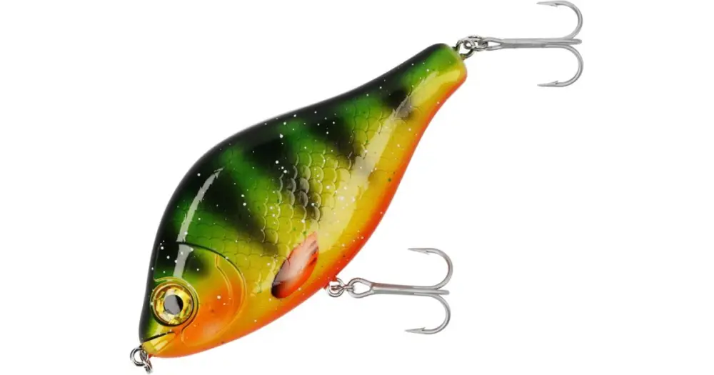 Sleva Mikado Wobler MFT Jerk Sinking Hot Perch - 7 cm 19 g
