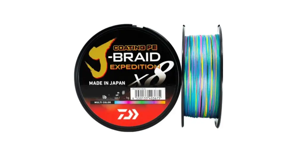 Daiwa Splétaná Šňůra J-Braid Expedition Multicolor 300 m - 0,24 mm 22,4 kg Oblíbený