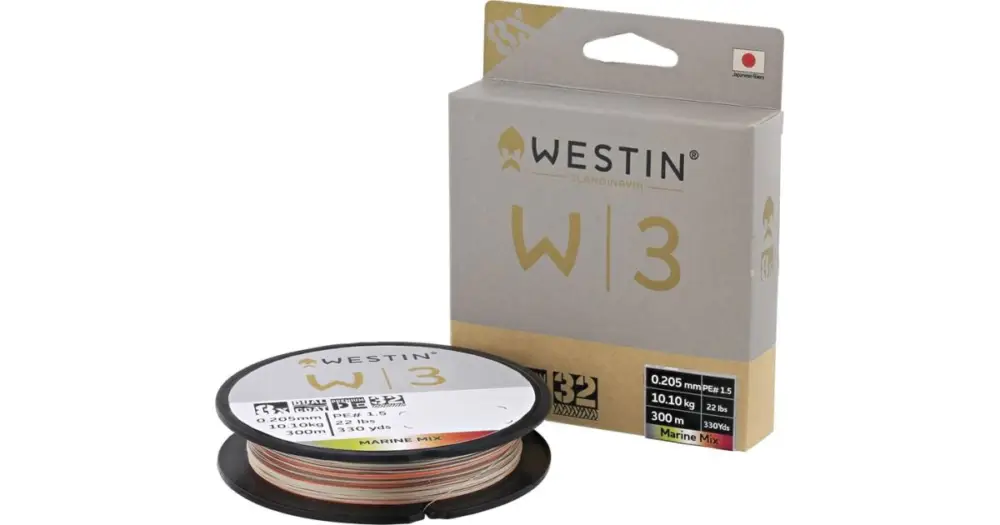 Vysoce Kvalitní Westin Splétaná Šňůra W3 Oceanic Swirl 8-Braid Marine Mix 300 m - 0,165 mm 7,9 kg