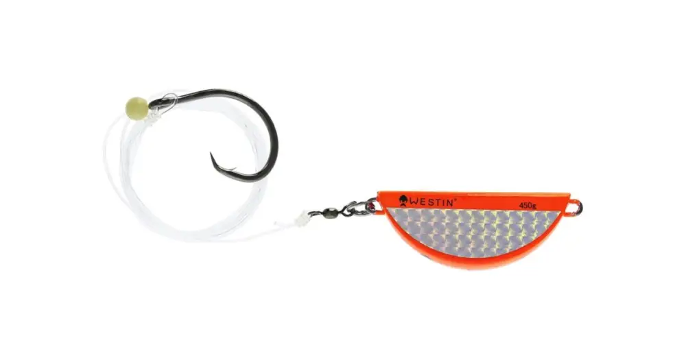 Výhodná Nabídka Westin Návazec Halibut Anti Twist Rig Circle Hook Orange Flash - 450 g
