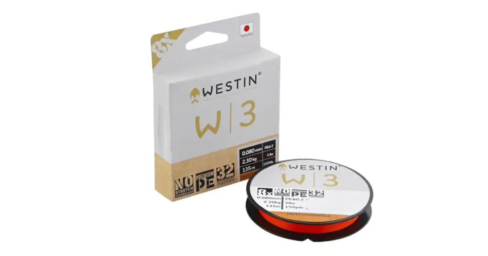 Westin Splétaná Šňůra W3 8 Braid Dutch Orange 300 m - 0,45 mm 41,1 kg Jen Po Omezenou Doba