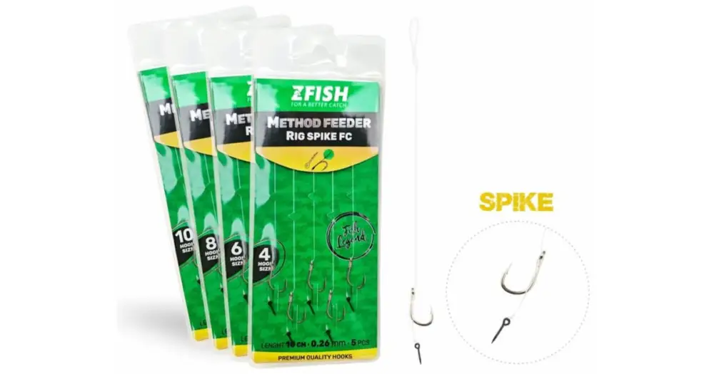 Zfish Návazec Method Feeder Rig Spike FC 10 cm 5 ks - Velikost Háčku 12 Jen Po Omezenou Doba