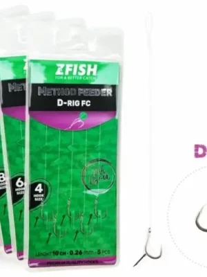 Zfish Návazec Method Feeder D-Rig 10 cm 5 ks - Velikost Háčku 14 Odeslání Ihned